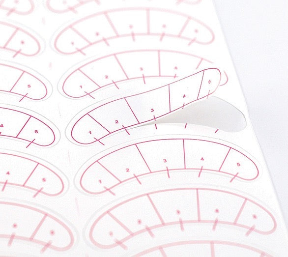 Lash mapping stickers