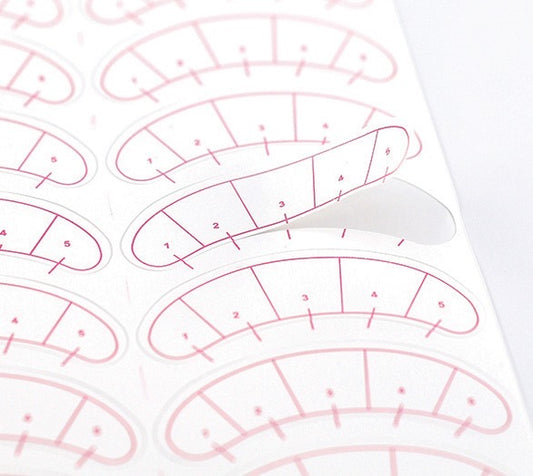Lash mapping stickers