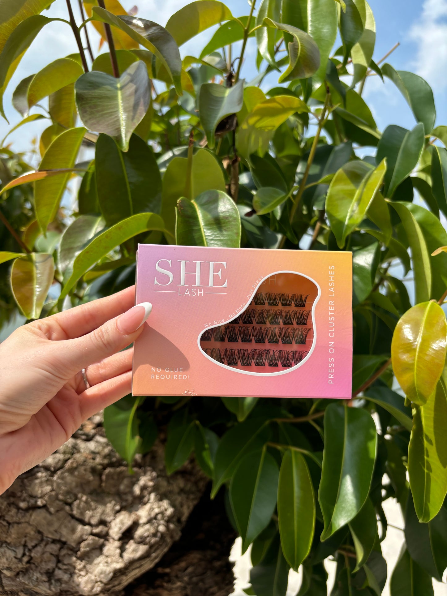 Pre-glued Cluster lashes