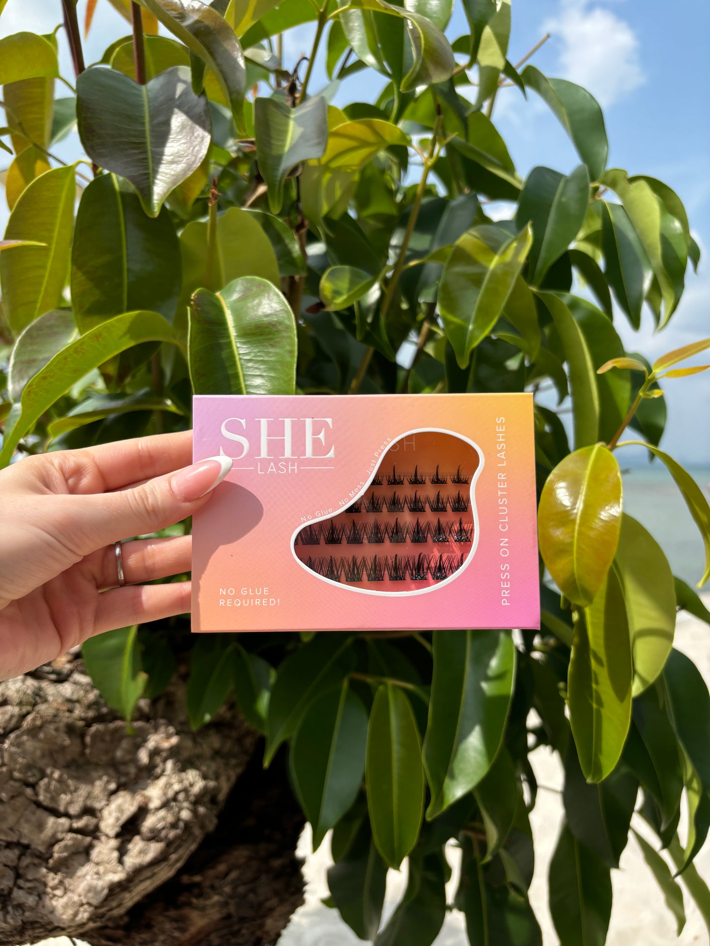 Pre-glued Cluster lashes