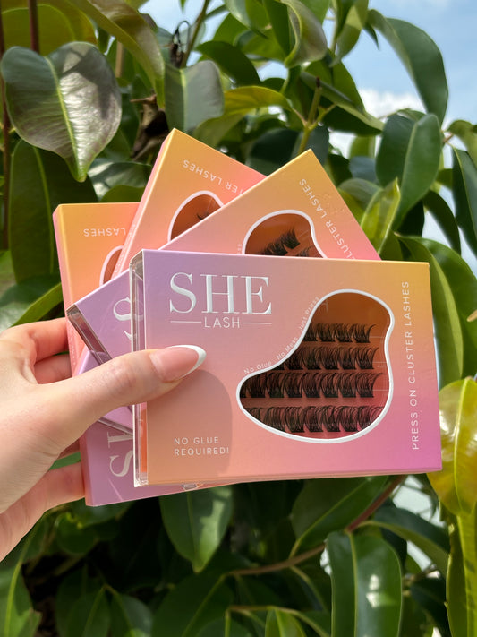 Pre-glued Cluster lashes